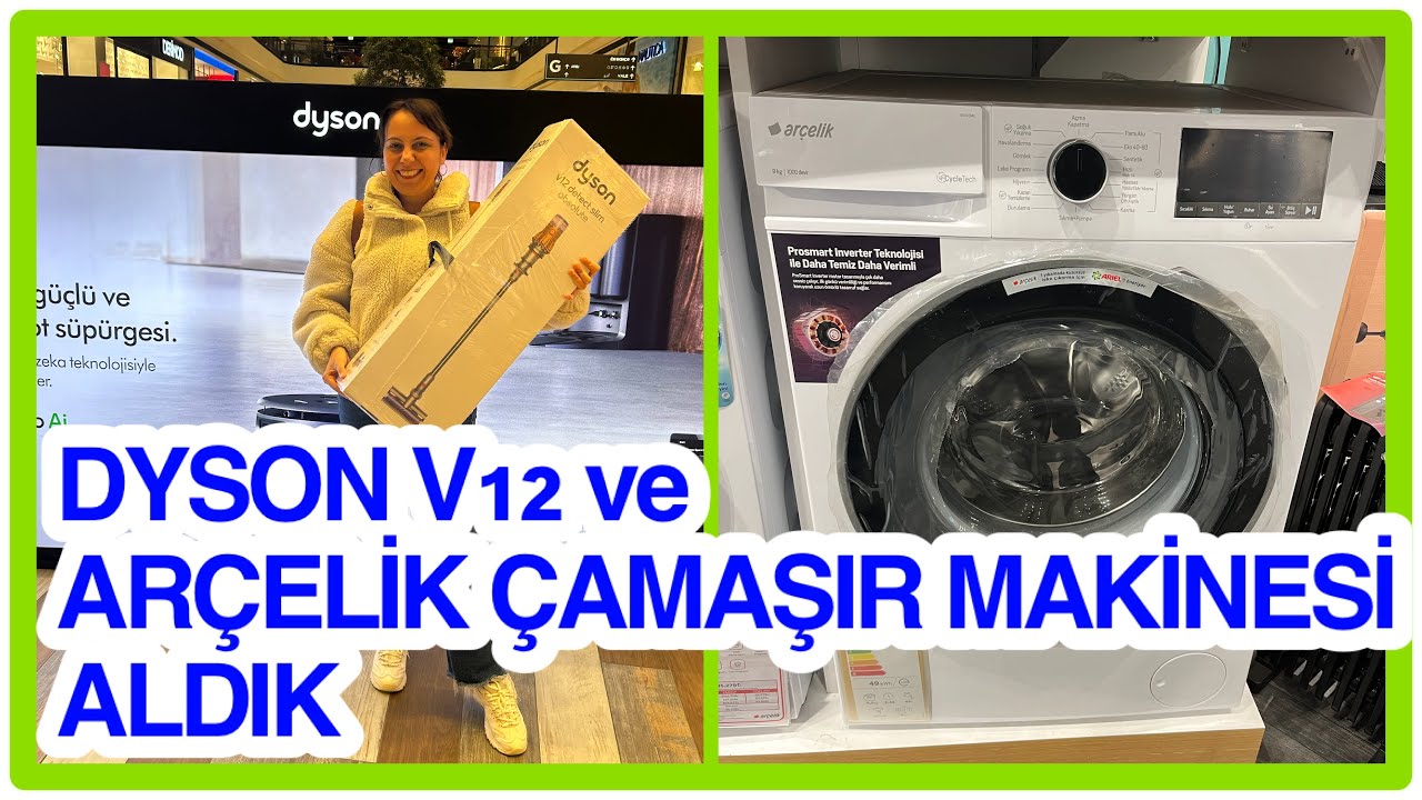 EVİMİZE DEV ALIŞVERİŞ🎉60.000 TL'ye EŞYALARIMIZI YENİLİYORUZ🙏DYSON V 12 ve ARÇELİK ÇAMAŞIR MAKİNESİ❤️