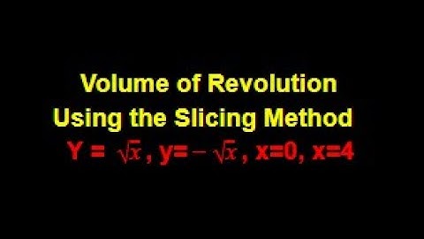 Volume of Revolution Using the *SLICING METHOD* | Calculus 2 | NJIT Math 112 (Section 6.1)