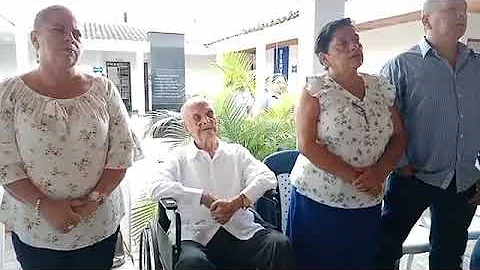 The Colombian Council sings a song to Eusebio Quin...