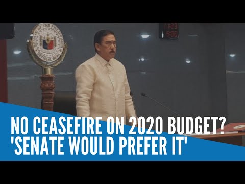 No ceasefire on 2020 budget? Sotto says Senate would prefer it