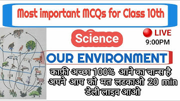 Most Important  MCQs from Our Environment Ch-15  (Science)  for 10th Class