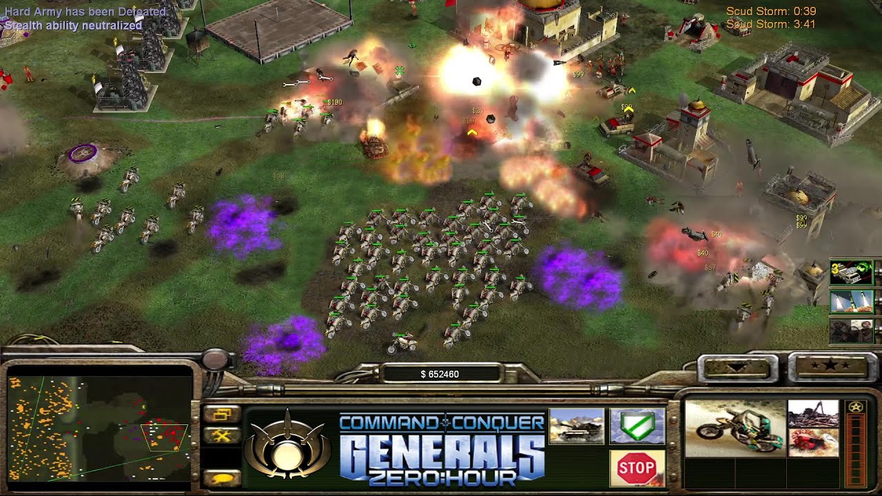 C&C Generals - Zero Hour: 1 vs. 7 - Demo Bike & Bomb Truck vs. 7 Hard Generals