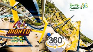 VR 360 Montu Roller Coaster Front Row On Ride POV Busch Gardens Tampa 2023 03 13