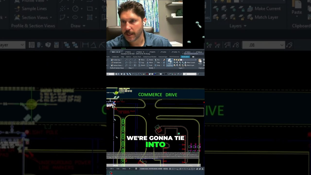 Sewer Utility Connection: Grading Plan & Manhole Tie-In