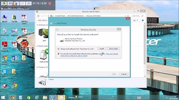 Install printer driver on Windows 8.1