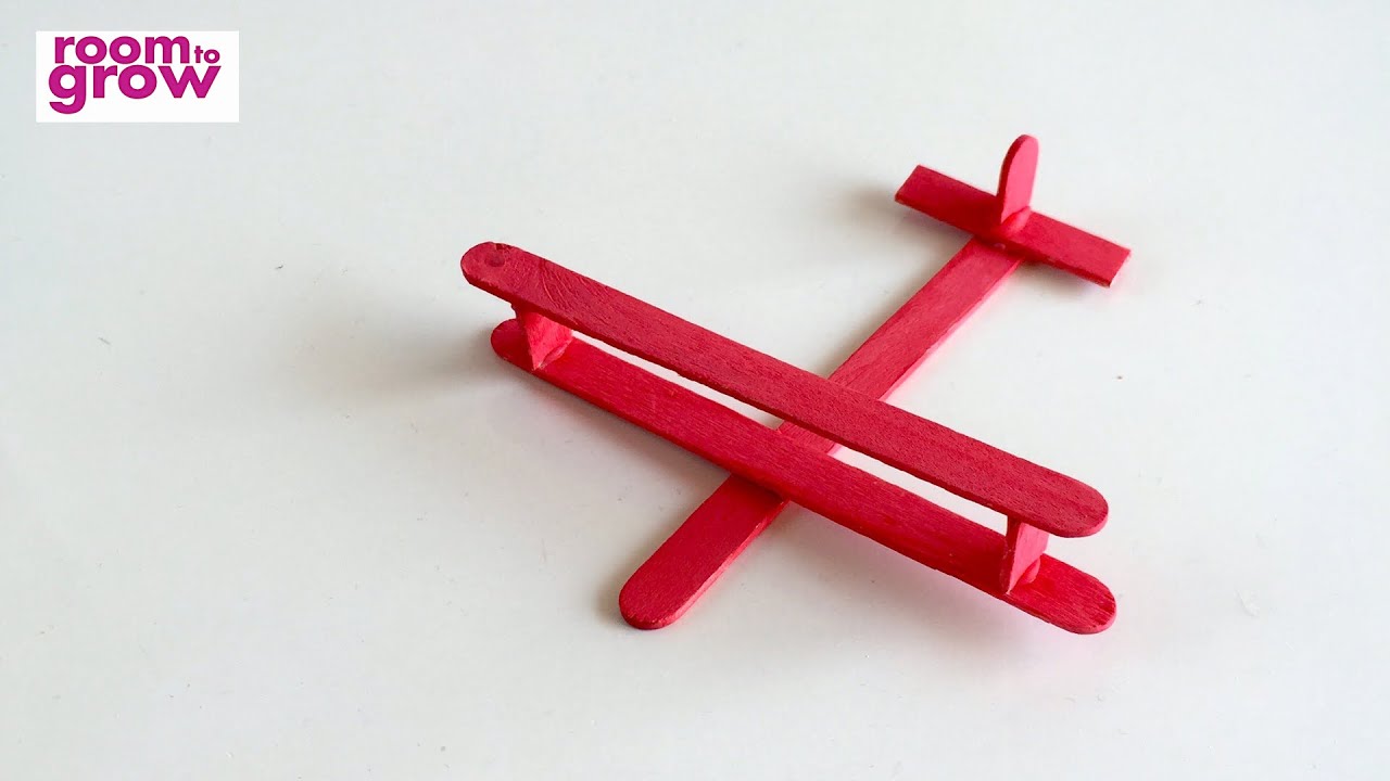 Wooden Stick Airplane Craft for Preschoolers - That Kids' Craft Site