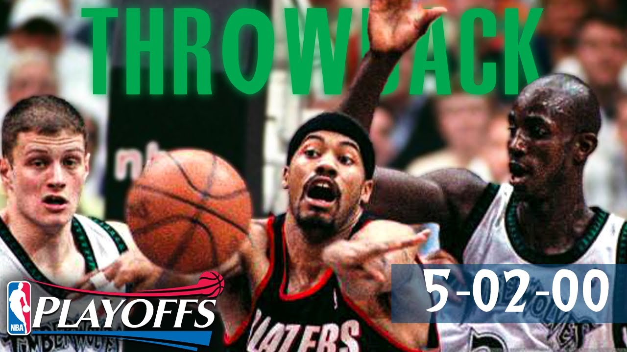 The Wolves Try to Force Game 5 Vs Arvydas Sabonis and the Blazers (May 2nd, 2000) Classic Highlights