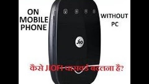 CHANGE THE JIOFI DEVICE PASSWORD FROM YOUR SMARTPHONE (WITHOUT PC)