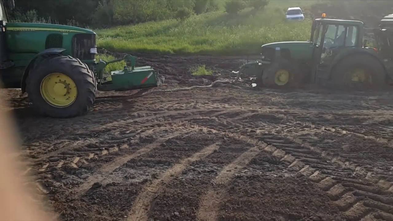 JOHN DEERE tractor stuck in mud 2016 YouTube