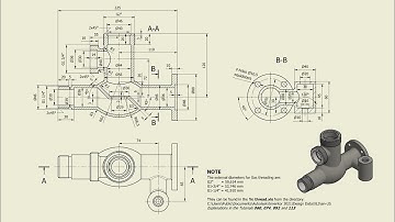 Tutorial Inventor - 133 FLANGED VALVE BODY (Part-093)