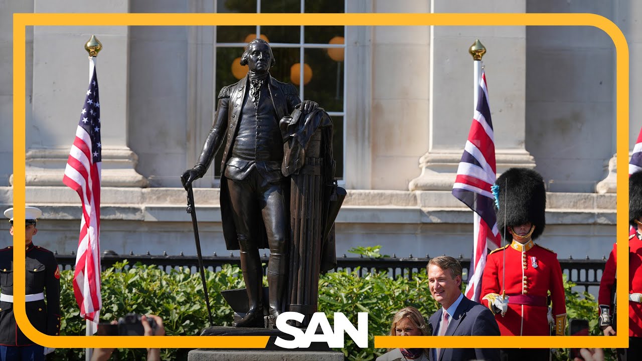 Why are the Brits installing a statue of George Washington?