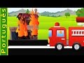 Carro de bombeiros e fogo | vídeos para crianças | vídeos para crianças
