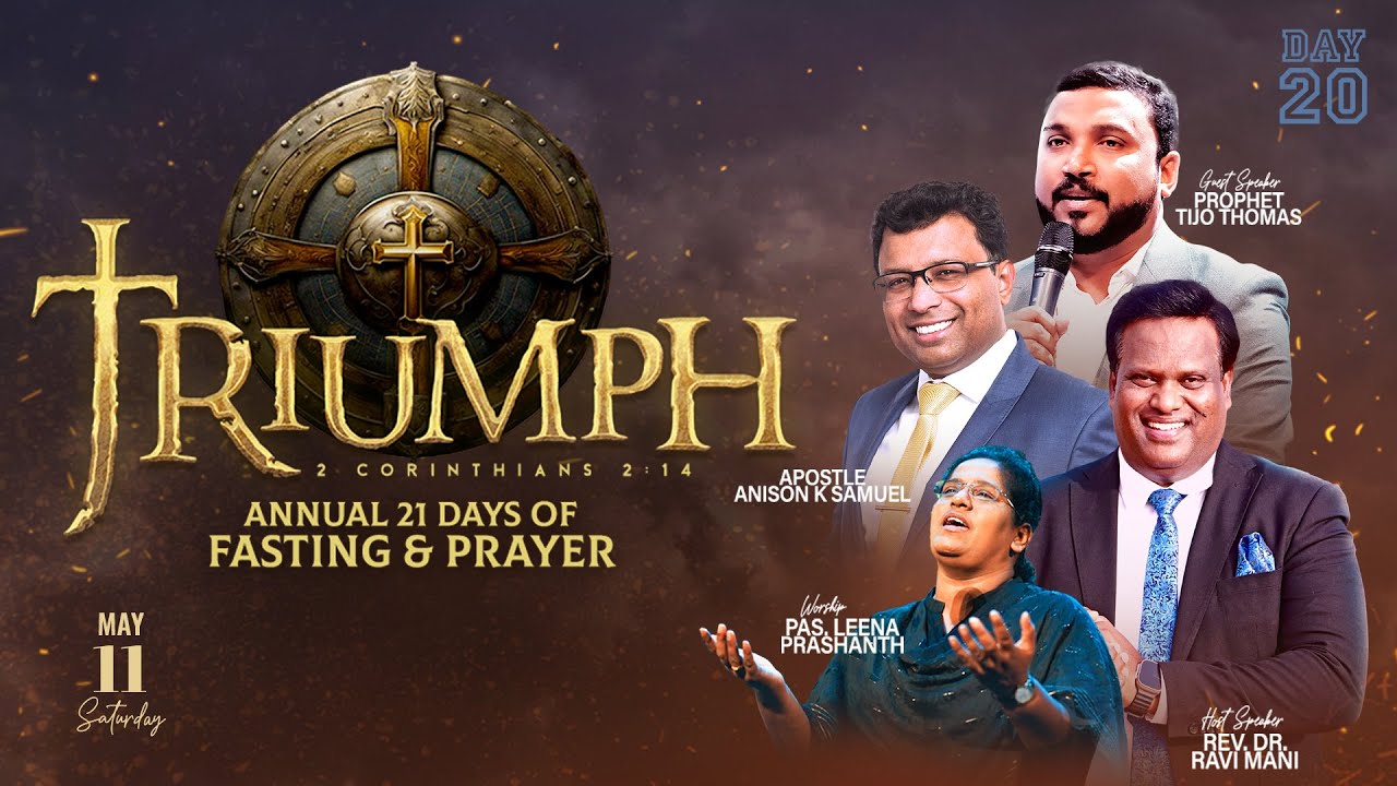 🔴LIVE -- 11th May 2024 | 21 Days Fasting & Prayer Day - 20 (Morning Service) Prophet Tijo Thomas