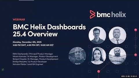 BMC Helix Dashboards 25 4 Overview