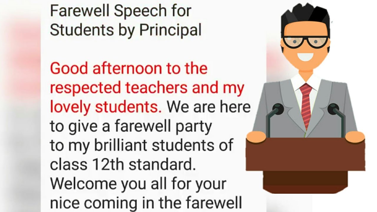 write a farewell speech for principal