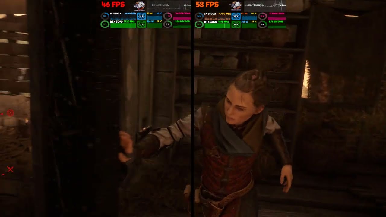 r5 5600X Vs. r7 5800X | A Plague Tale Requiem | RTX 3090
