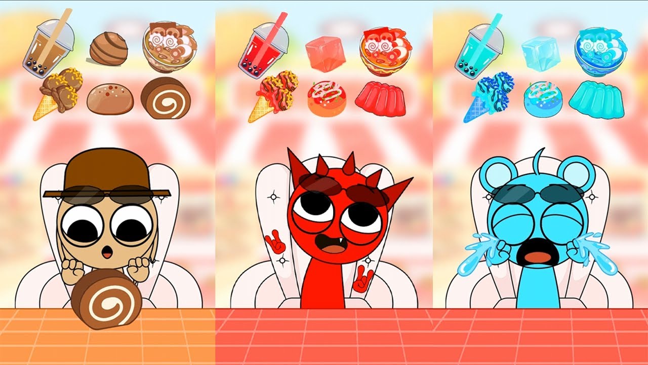 Incredibox Sprunki Challenge Emoticon Mukbang | Cartoon Animation