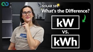 Solar 101 | What's the Difference? kW VS. kWh by Good Faith Energy 1,079 views 5 months ago 1 minute, 35 seconds