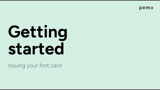 Getting started - Issuing a corporate card