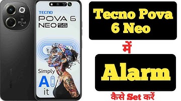 How to set alarm on Tecno Pova 6 Neo || Tecno Pova 6 Neo me alarm kaise lagaye ||