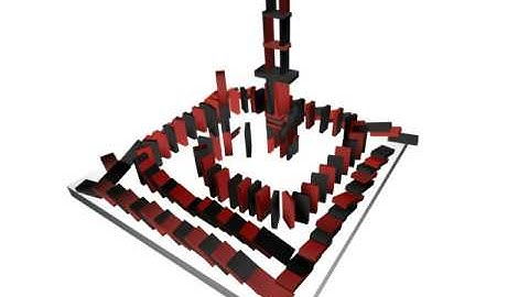 Blender Dominos Using The Game Physics Engine And Logic Settings