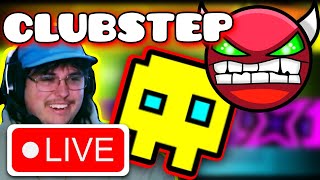 Geometry Dash Beginner | CLUBSTEP | Day 3 | 🔴 LIVE