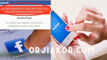 Facebook You Have Requested Too Many SMS Code Problem Solved