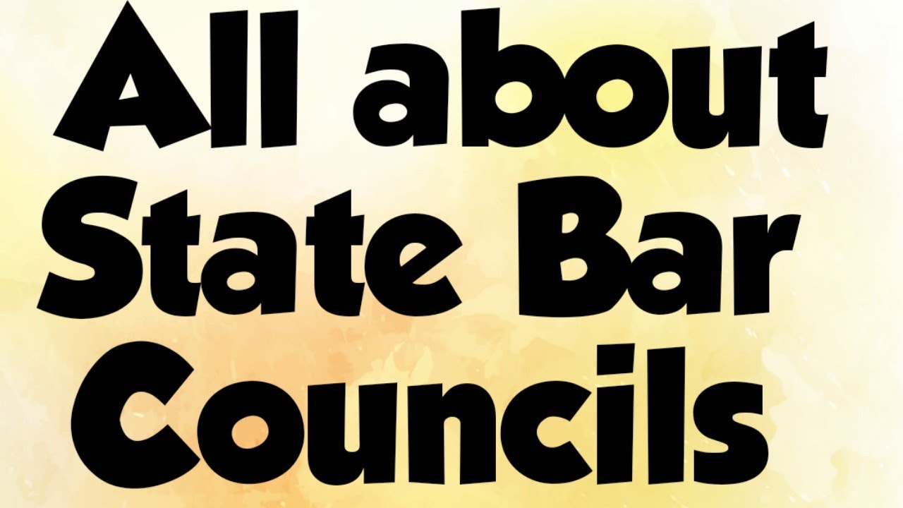 State bar council bar council of India YouTube