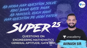 Super 25 Questions on Engineering Mathematics | GATE/ESE 2021 | By Avinash Sir
