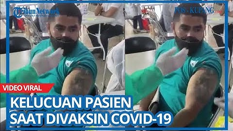 Momen Kocak Seorang Pasien Saat Disuntik Vaksinasi Covid-19