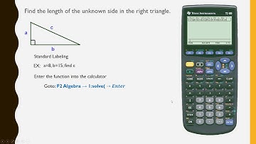 TI-89 Pythagorean Theorem