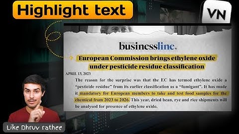 How to Highlight Text Animation Like @dhruvrathee..in Vn App