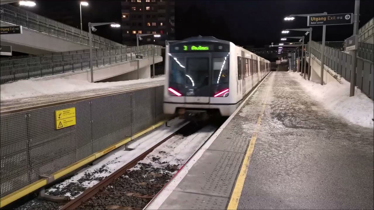 Oslo-Akershus T-bane - Linje 2ØS-3-3A-3E-X: Bøler T-banestasjon | Morgenrush-spesial [4K UHD]