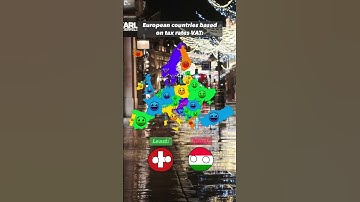 European countries based on tax rates VAT