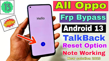 All Oppo FRP Bypass Android 13 Update | New Trick 2023 | All Oppo Google Account Bypass Without Pc |