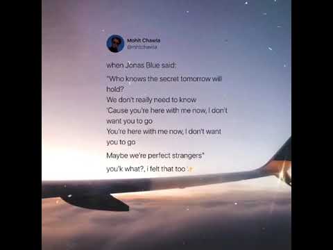 Best English Songs 2020 WhatsApp Status | Jonas Blue – Perfect Strangers ft JP Cooper 8D Lyrics