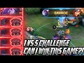 1 MYTHICAL GLORY (SMURF ACCOUNT) VS 5 GRANDMASTER CHALLENGE! SAVAGE GAMEPLAY! 🔥🔥🔥 | MLBB