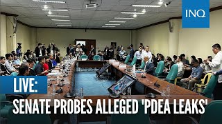 Live Senate Probes Alleged Pdea Leaks