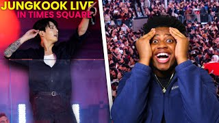 JUNGKOOK’S NYC Times Square Concert REACTION! *THIS MAN IS UNREAL BRO..*