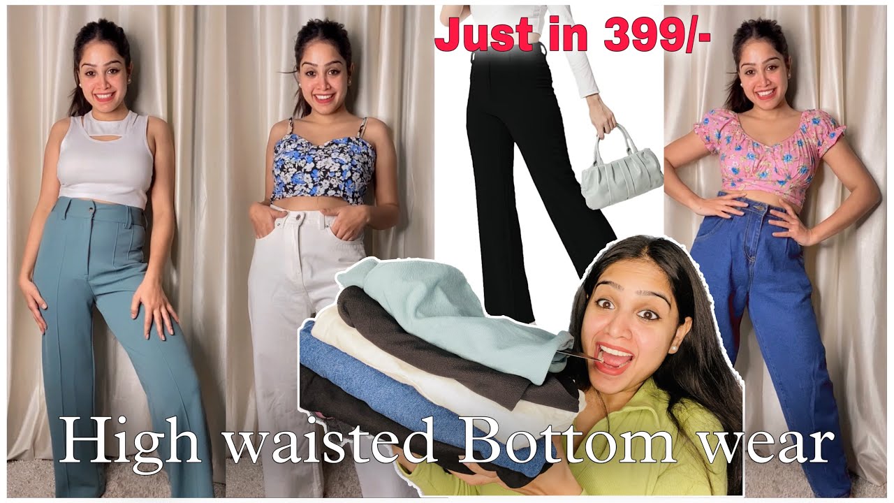 Bottom Wear haul PART2 just in 399/-| High waisted jeans |Wide leg pant/ trousers haul |Riturvanjali