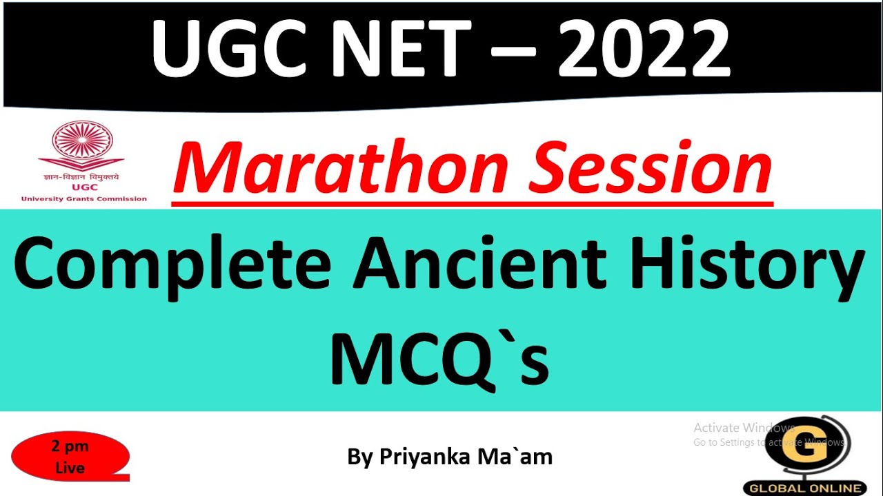 UGC NET History Complete Ancient History MCQ प्राचीन इतिहास MCQ