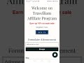 Travel affiliate program  travelliam affiliateprogram affiliation travelliam   