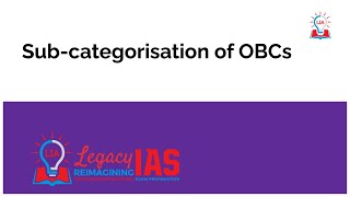 Sub Categorisation Of Obcs