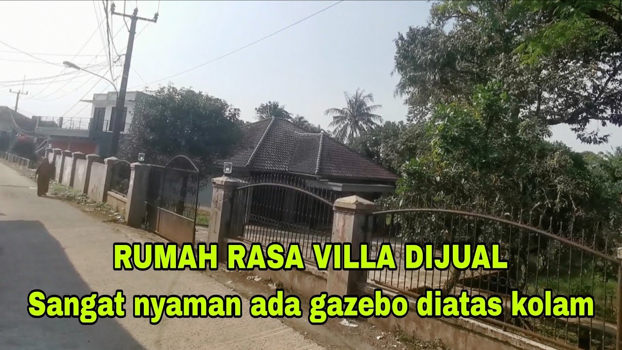 Rumah Rasa Villa Dijual Sangat Nyaman Ada Gazebo Di Atas Kolam Kebun Luas Sukaluyu Tamansari Bogor