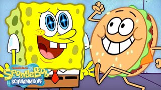 SpongeBob | Alle Krabbenburger in den NEUEN SpongeBobFolgen | 60 Minuten | SpongeBob Schwammkopf