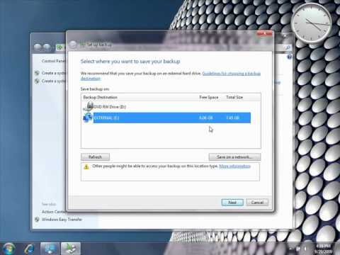 Windows 7 - "Backup and Restore" Microsoft Corporation