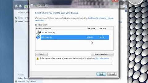 Windows 7 - "Backup and Restore" Microsoft Corporation