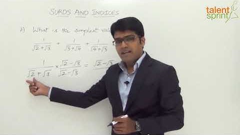 Surds and Indices | Example 7 | Quantitative Aptitude | TalentSprint Aptitude Prep