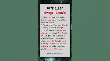 6 CÁI Đ.I.Ê.N GIÚP BẠN THÀNH CÔNG #Tonilamtien #shorts