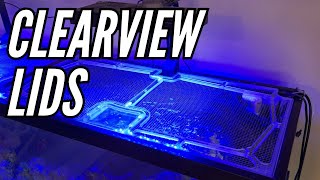 Custom Aquarium Lids for saltwater aquariums - Clearview lids unboxing - pisces exo aquarium lid